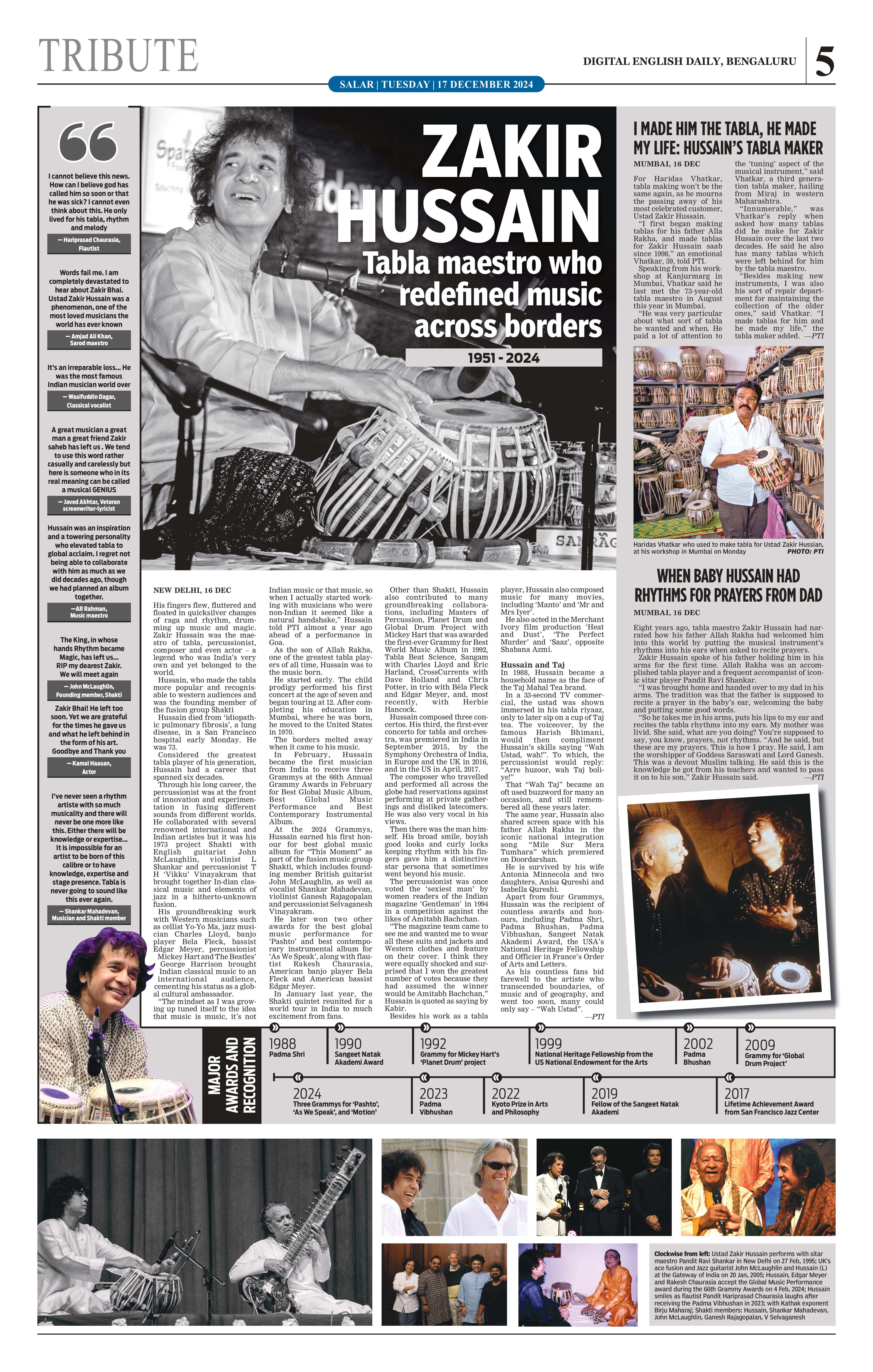 Zakir Hussain: Tabla maestro who redefined music across borders