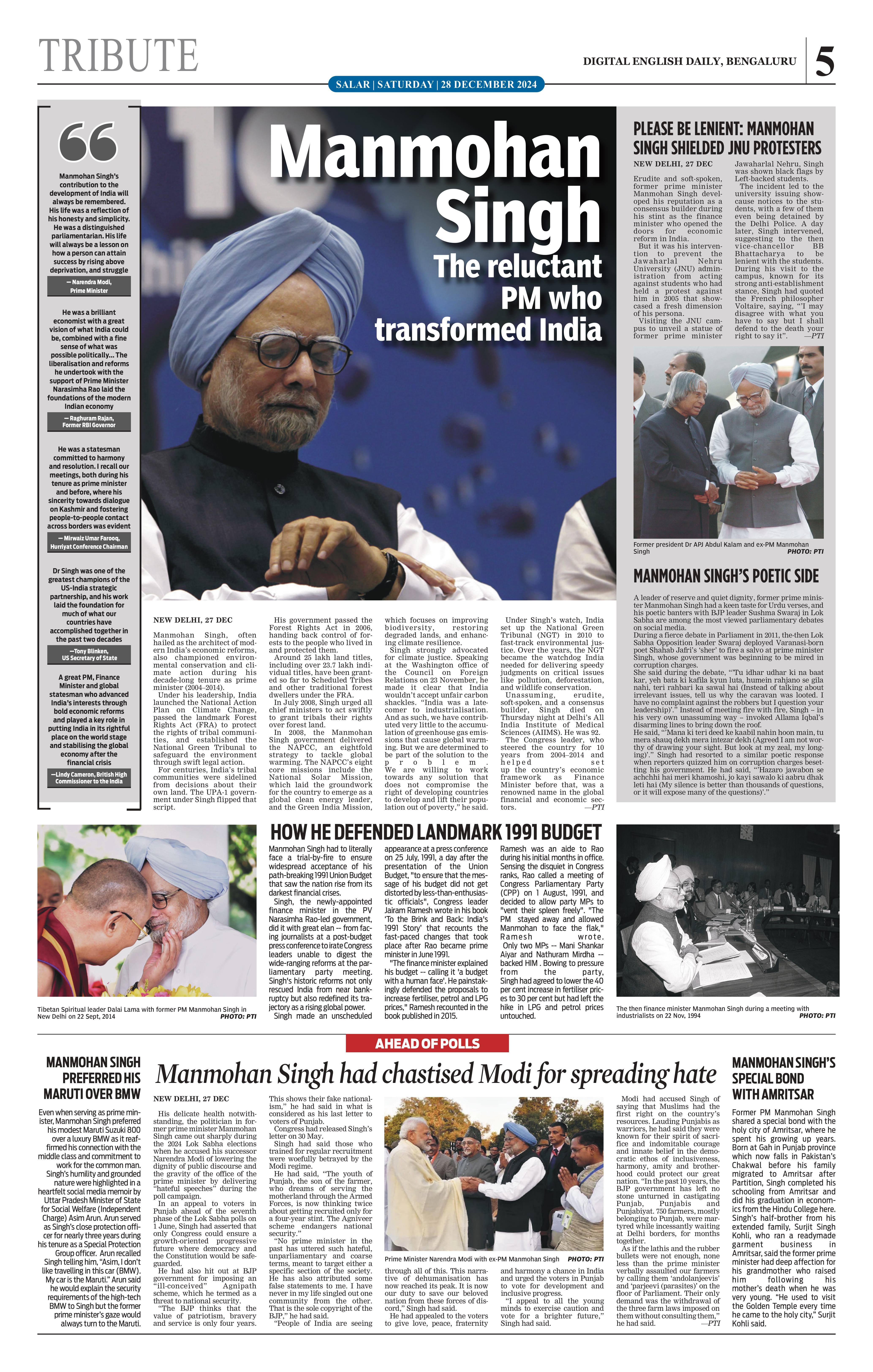 Manmohan Singh, the reluctant PM who transformed India